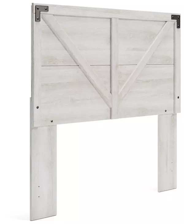 Shawburn Whitewash Full Crossbuck Panel Headboard