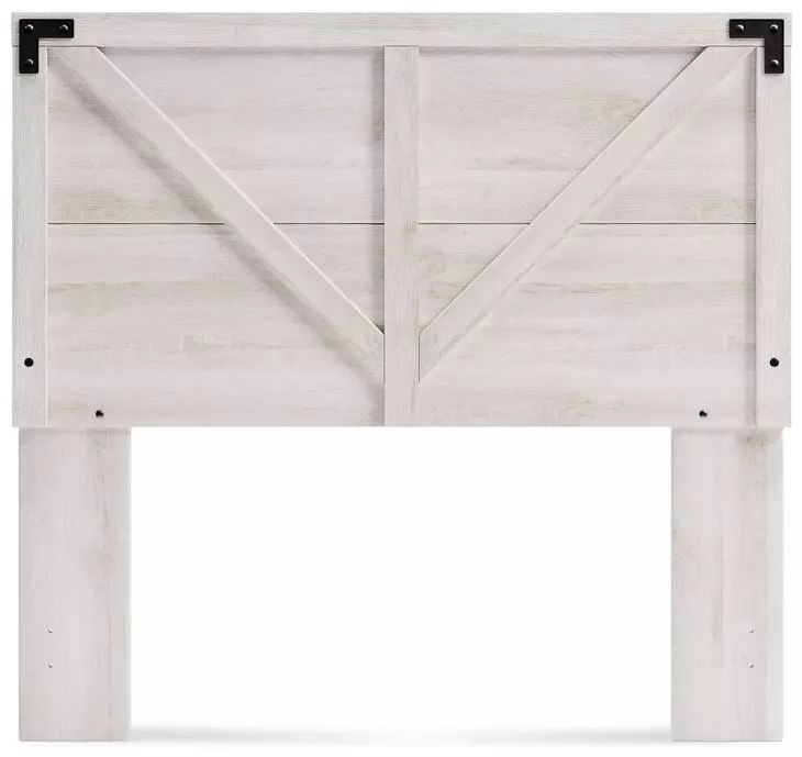Shawburn Whitewash Full Crossbuck Panel Headboard