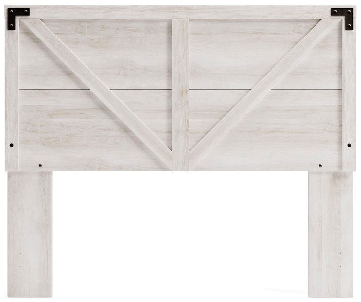 Shawburn Whitewash Queen Crossbuck Panel Headboard