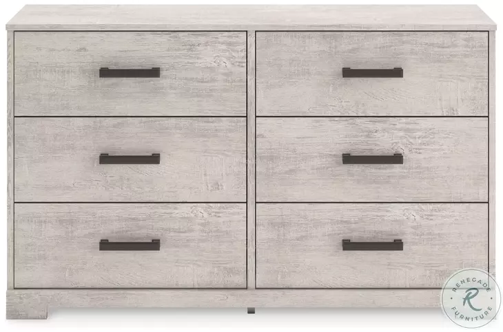 Shawburn Whitewash Platform Bedroom Set