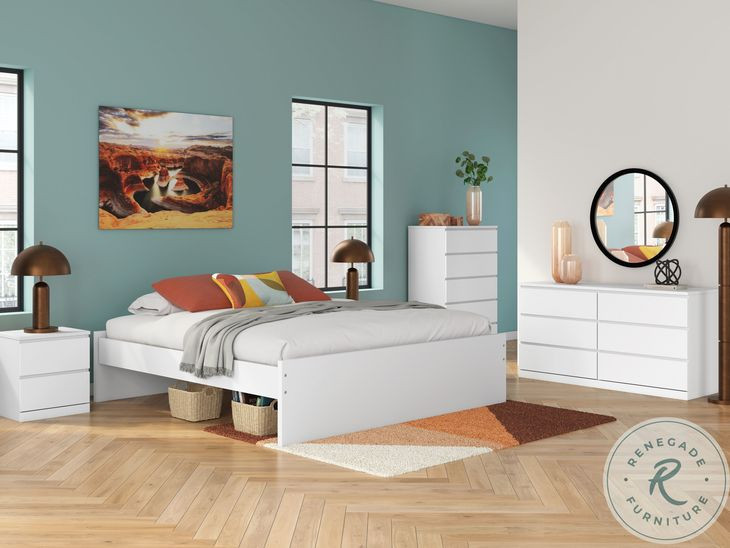 Onita White Platform Bedroom Set