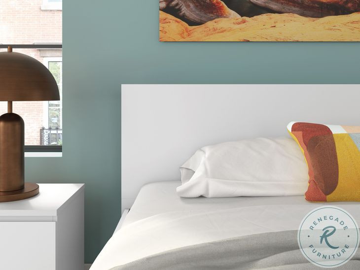 Onita White King Panel Platform Bed with 2 Side Storage