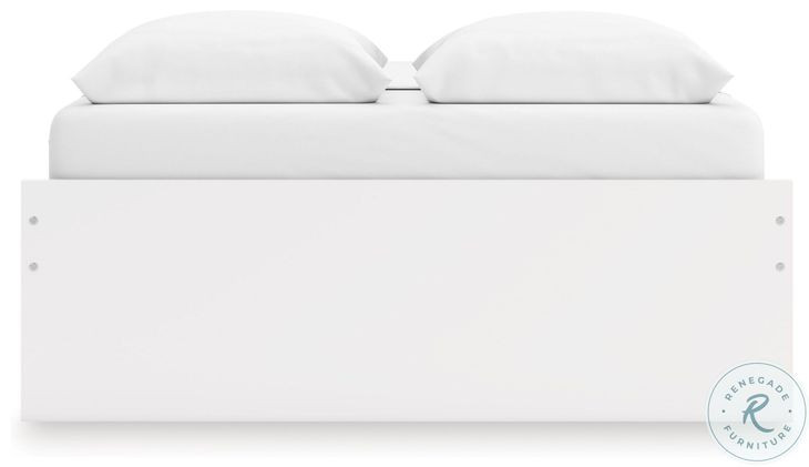 Onita White Queen Platform Bed with 1 Side Storage