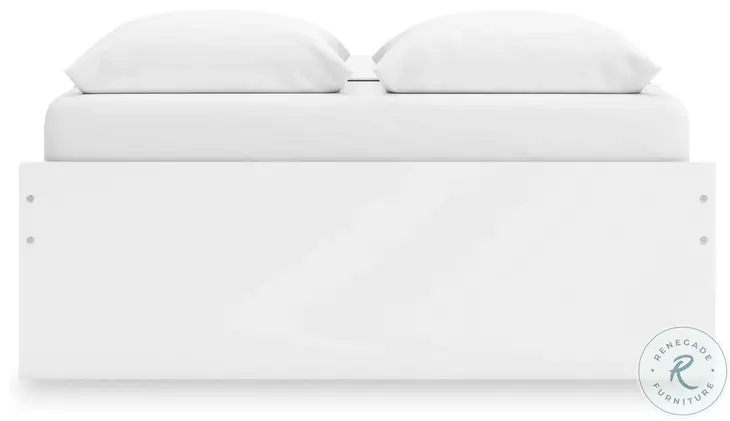 Onita White Queen Platform Bed with 1 Side Storage