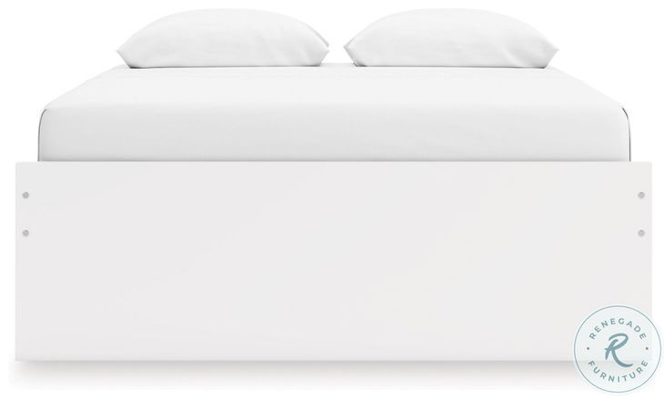 Onita White Platform Bedroom Set with 1 Side Storage