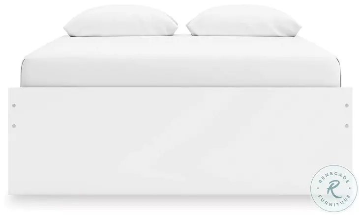 Onita White Platform Bedroom Set with 1 Side Storage
