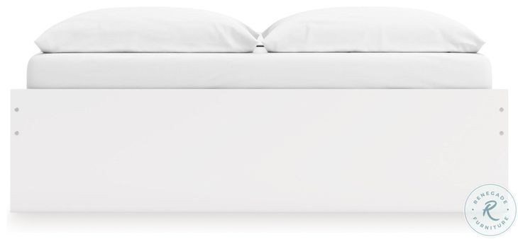 Onita White King Platform Bed with 1 Side Storage