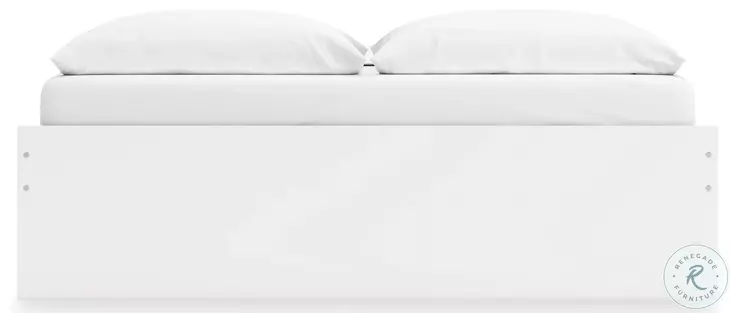 Onita White King Platform Bed with 2 Side Storage