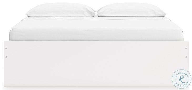 Onita White King Platform Bed with 2 Side Storage