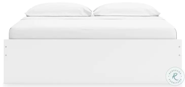 Onita White King Platform Bed with 2 Side Storage