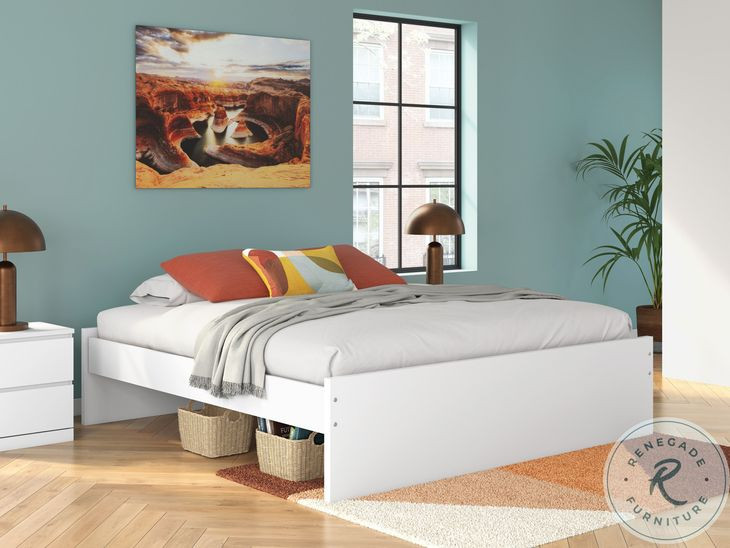 Onita White King Platform Bed