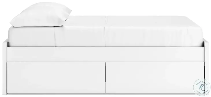 Onita White Full Platform Bed with 1 Side Storage From Ashley