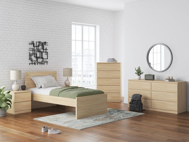 Onita Natural Youth Panel Bedroom Platform Set