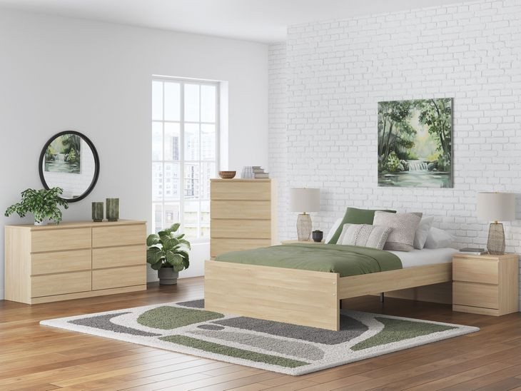 Onita Natural Platform Bedroom Set
