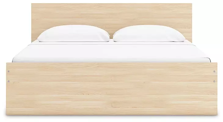 Onita Natural Queen Panel Platform Storage Bed with 4 Drawers