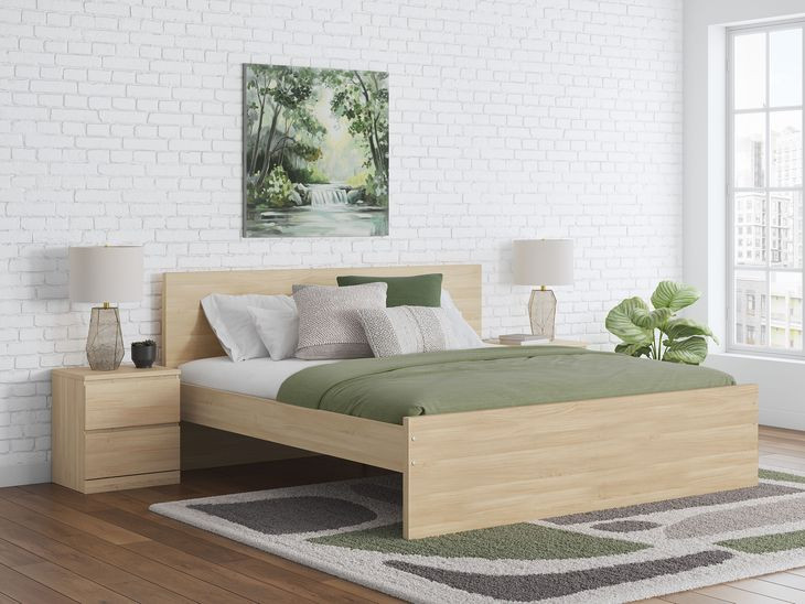 Onita Natural Queen Panel Platform Bed