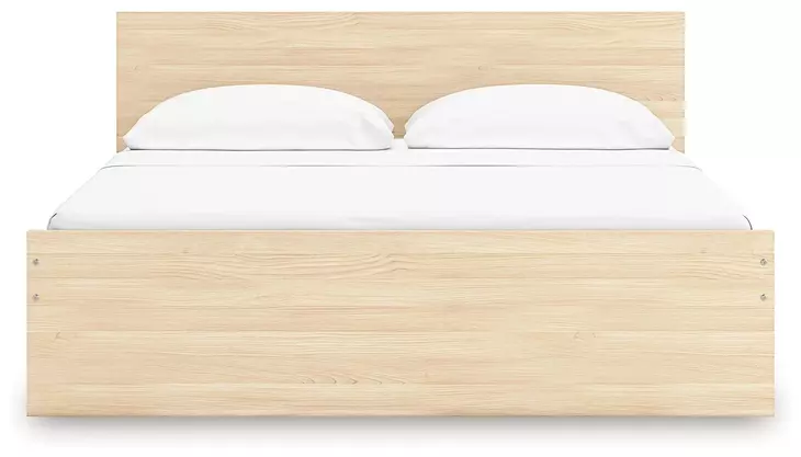 Onita Natural King Panel Platform Storage Bed with 4 Drawers