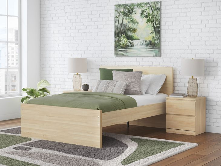 Onita Natural Full Panel Platform Bed