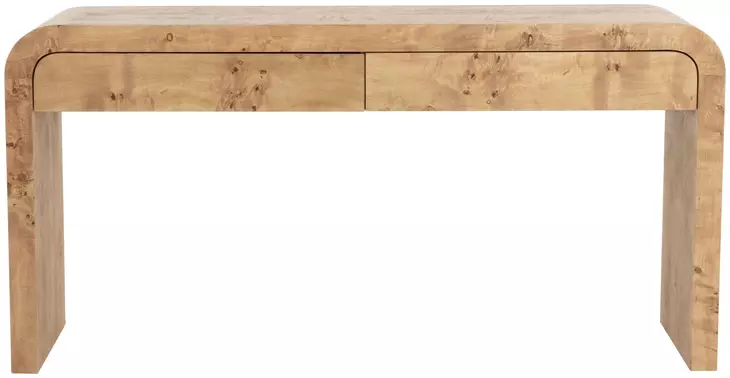 Rowindra Natural Rectangular Console Table with 2 Drawers