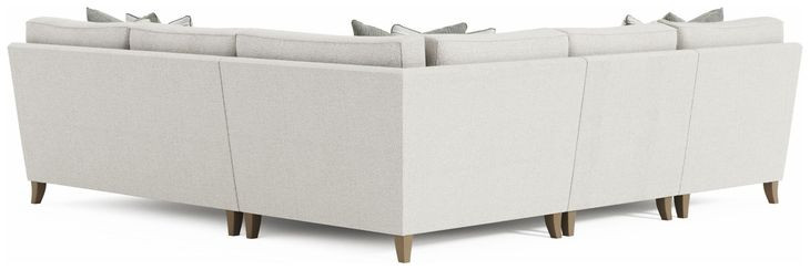 Mila Beige 4 Piece Modular Sectional with Pillows