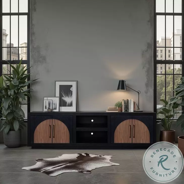 Eclipse Clove And Natural Walnut 92" TV Stand