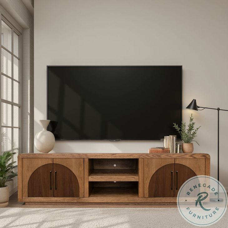 Eclipse Bourbon And Walnut 92" TV Stand