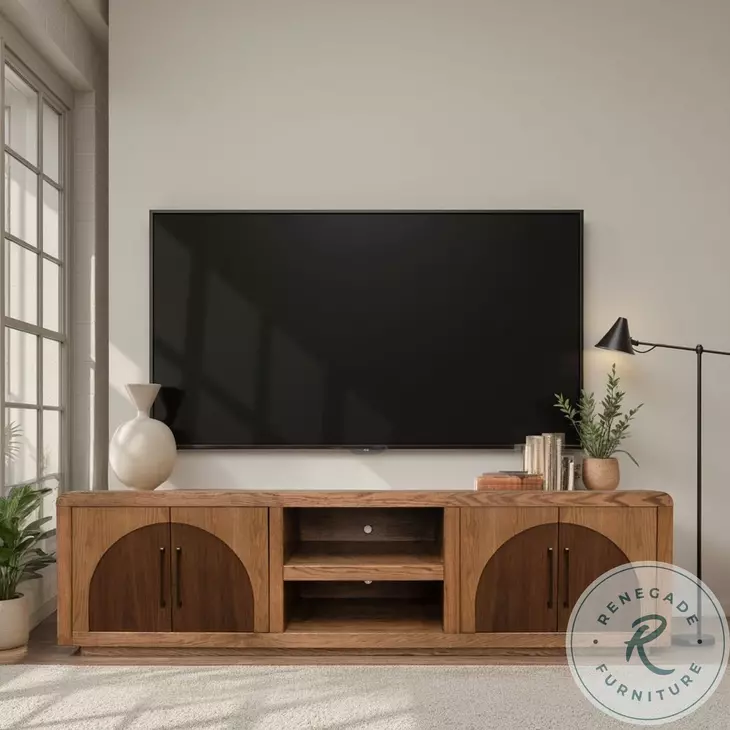 Eclipse Bourbon And Walnut 92" TV Stand