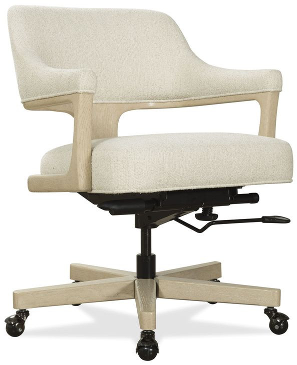Briar Beige Upholstered Executive Chair with Adjustable Height