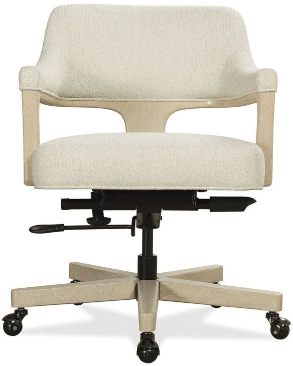 Briar Beige Upholstered Executive Chair with Adjustable Height