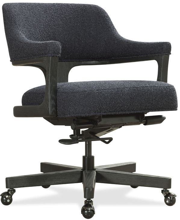 Briar Black Upholstered Executive Chair with Adjustable Height