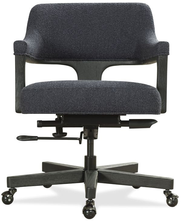 Briar Black Upholstered Executive Chair with Adjustable Height