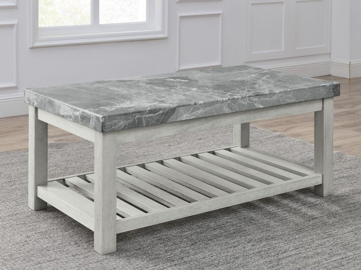Canova Gray Rectangular Marble Coffee Table