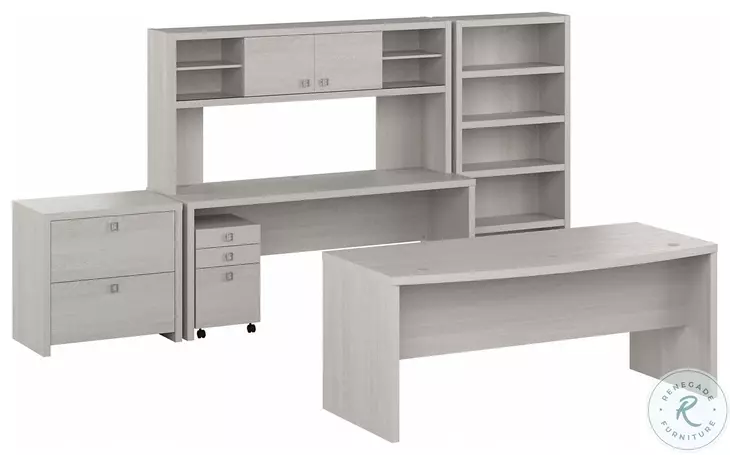 Echo Gray Sand 72" Bow Front Desk