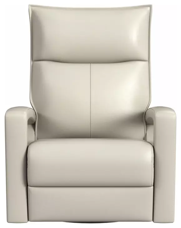 Barnard Del Mar Cream Leather Swivel Glider Power Recliner with USB Charging