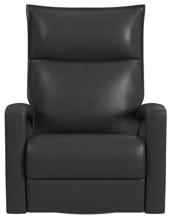 Barnard Del Mar Gray Leather Swivel Glider Power Recliner with USB Charging