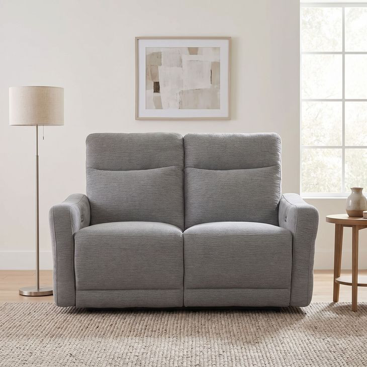 Edition Gray Power Double Reclining 57" Loveseat
