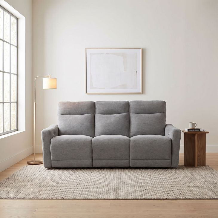 Edition Gray Power Double 78" Reclining Sofa