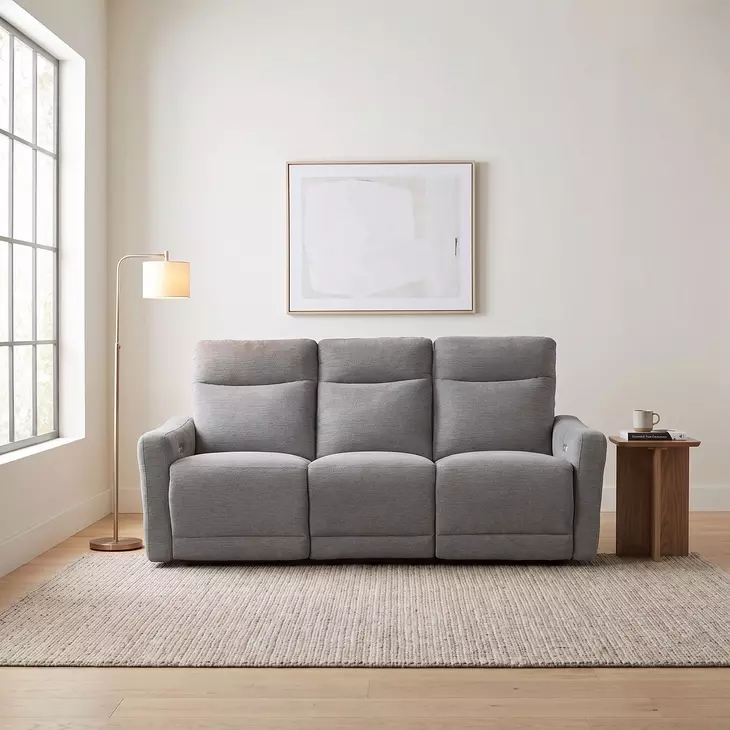 Edition Gray Power 78" Double Reclining Sofa