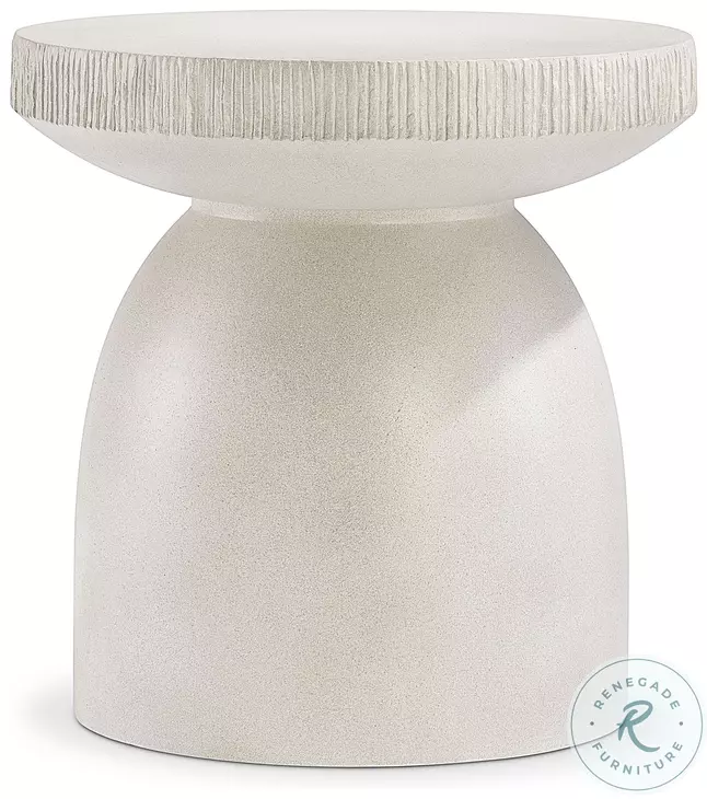 Antibes Pumice Pedestal Side Table