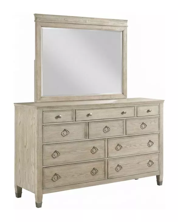 Clearview Oyster 10 Drawer Jupiter Bureau with Rectangular Mirror
