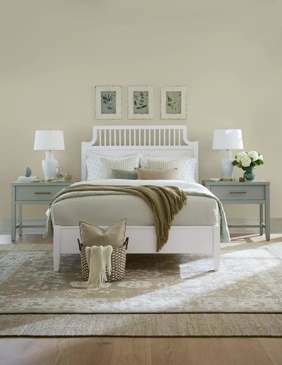 Pure Maple Cottage White Garden King Panel Bed