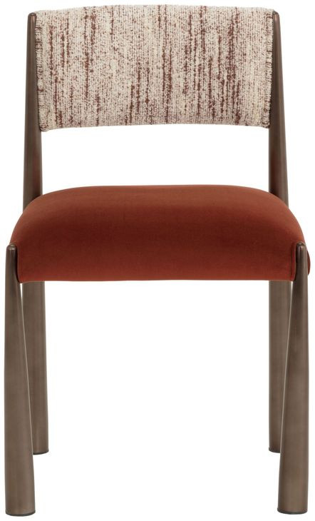 Baymont Meg Rust and Terri Nutmeg Upholstered Dining Chair Set of 2