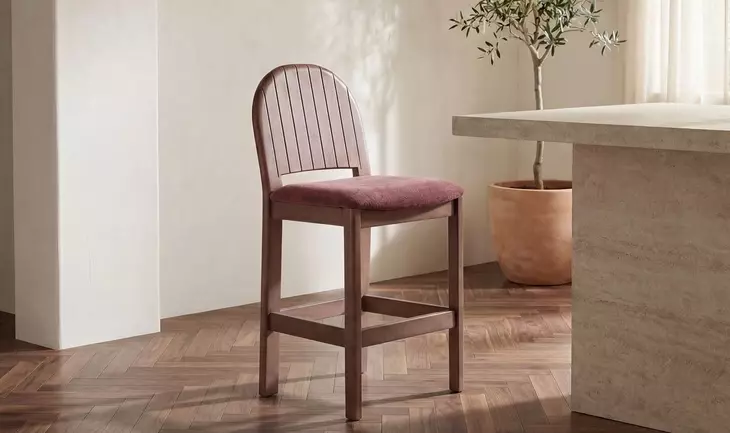 Emil Berry Upholstered Counter Height Stool