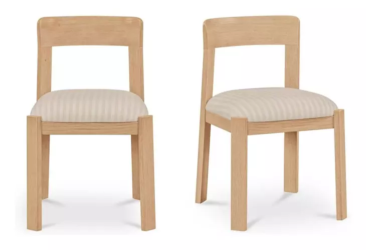 Oli Beige Upholstered Dining Chair Set of 2