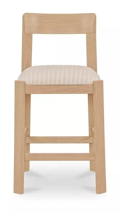 Oli Beige Upholstered Counter Height Stool