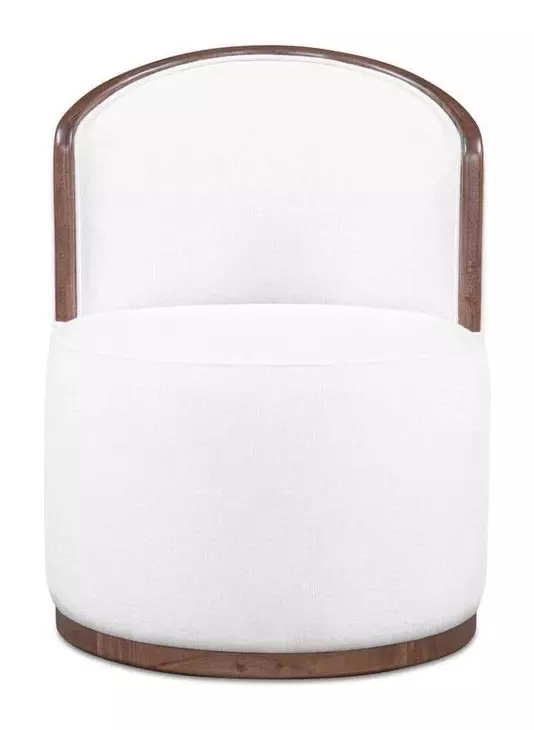 Rossi Cream Upholstered Swivel Dining Chair