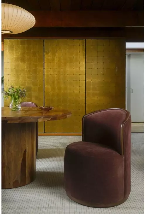 Rossi Berry Performance Fabric Upholstered Swivel Dining Chair