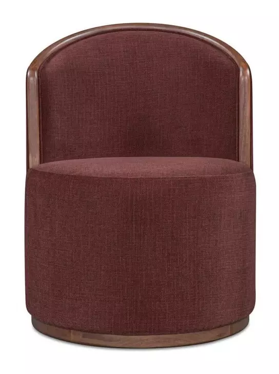 Rossi Berry Performance Fabric Upholstered Swivel Dining Chair
