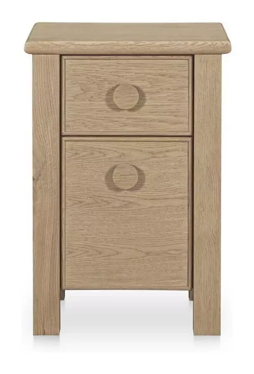 Loren Natural 2 Drawer Small Nightstand