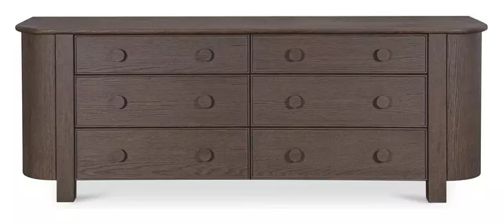 Loren Dark Brown 6 Drawer Dresser